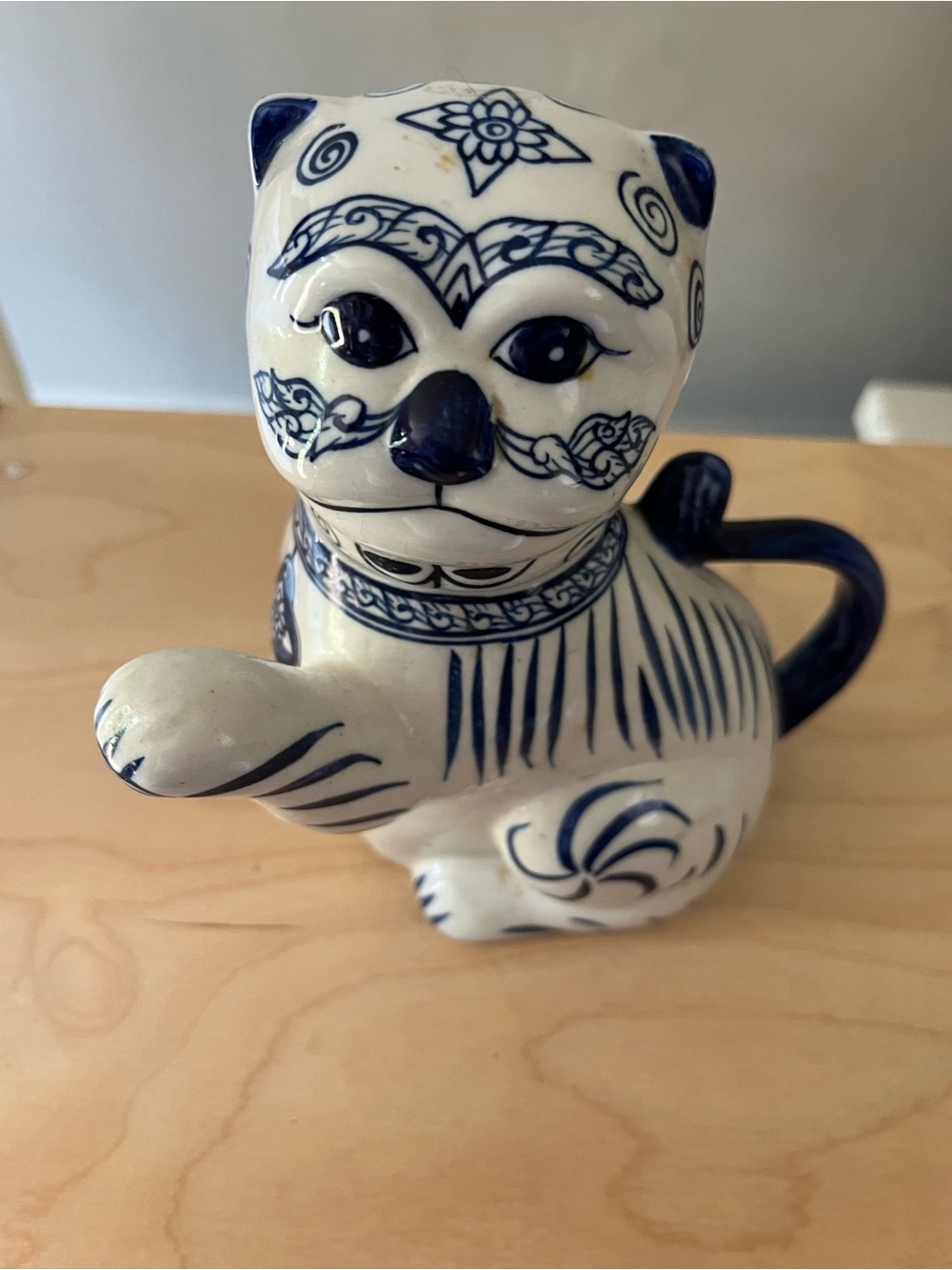 Vintage Chinoiserie Dog Pitcher